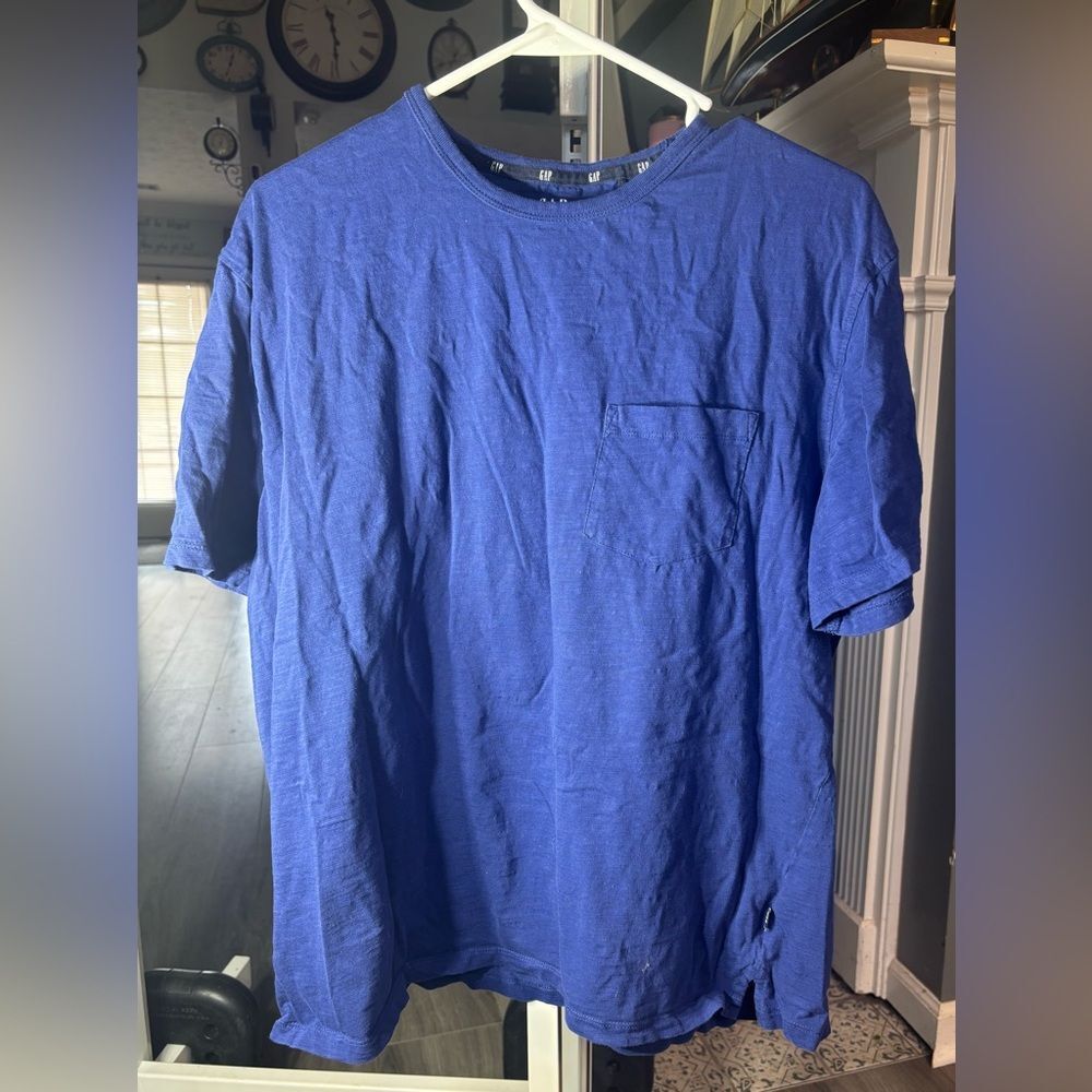 GAP Short Sleeve Pocket Crew T-Shirt in Deep Blue Size XLarge EPC